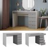 Schminktisch Elise Weiß/Grau/Grau 115 cm mit 5 Schubladen Vicco Bild 2