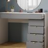 Schminktisch Elise Weiß/Grau/Grau 115 cm mit 5 Schubladen Vicco Bild 5