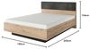 Bett Doppelbett Tally 160x200cm Artisan Eiche anthrazit mit Lattenrahmen Bild 3
