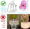 ZARPMA Sitzbezüge Kissen Kompatibel für Ikea Antilop Hochstuhl , Waschbar Faltbarer Baby Hochstuhl Bezug Kinder Sitz Covers Stuhlkissen(Rose) Bild 4