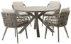 Dehner Gartentisch Marseille, 4 Sitzplätze, Ø 120 cm, Höhe 75 cm, Aluminium / Kunststoff, stilvoller Dining-Tisch, witterungsbeständig und robust Bild 3