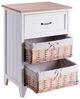 CARO-Möbel Nachtkommode PROVENCE, Nachttisch Nachtkommode Beistelltisch Boxspringbett 1 Schublade 2 Körb Bild 4