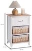 CARO-Möbel Nachtkommode PROVENCE, Nachttisch Nachtkommode Beistelltisch Boxspringbett 1 Schublade 2 Körb Bild 2
