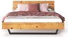 Möbel-Eins CURBY Kufenbett mit Kopfteil, Material Massivholz, rustikale Altholzoptik, Fichte, Kufen schwarz natur 200x200 cm Bild 2