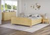 ERST-HOLZ Massivholzbett Seniorenbett Doppelbett Hoher Sitz Massiv Kiefer 180 x 200 Lattenrost, Kiefer farblos lackiert Bild 2