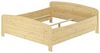 ERST-HOLZ Massivholzbett Seniorenbett Doppelbett Hoher Sitz Massiv Kiefer 180 x 200 Lattenrost, Kiefer farblos lackiert Bild 5