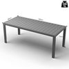 JUMMICO wetterfester Gartentisch aus Aluminium mit Holzoptik, Grau, 189 x 80 x 75 cm Bild 3