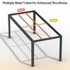 JUMMICO wetterfester Gartentisch aus Aluminium mit Holzoptik, Grau, 189 x 80 x 75 cm Bild 5