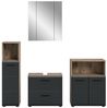 Badezimmer-Set >Ice< in Nox Oak / Schwarz - 180x185x30cm (BxHxT) Bild 4