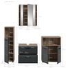 Badezimmer-Set >Ice< in Nox Oak / Schwarz - 180x185x30cm (BxHxT) Bild 2