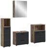 Badezimmer-Set >Ice< in Nox Oak / Schwarz - 180x185x30cm (BxHxT) Bild 3