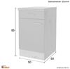 Flex-Well Unterschrank Küchenunterschrank 50 cm breit - Weiß – Modell Rapido Bild 2