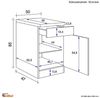 Flex-Well Unterschrank Küchenunterschrank 50 cm breit - Weiß – Modell Rapido Bild 5
