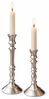 2er Set Tischkerzenständer Kerzenleuchter Metall Silber H21/31cm Bild 2