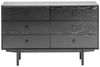 Kommode mit 6 Schubladen ALCESTER 75 cm Schwarz Bild 5