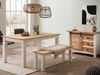 Rustikale Sitzbank Capera 134cm aus Massivholz Weiß Braun für Küche & Esszimmer - Perfekt kombinierbar mit Capera Tisch Bild 2