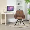 MEUBLE COSY Esszimmerstühle Drehbar 4er Set Küchenstuhl Polsterstuhl Drehstuhl mit Armlehne Sessel aus Wildleder Metallbeine, Sitzbreite 49 cm, für Esszimmer Wohnzimmer, Arbeitszimmer, Braun Bild 5