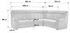 Cavadore Ecksofa Beata im modernen Design / Polstercouch in L-Form / 261 x 98 x 211 / Mikrofaser Anthrazit Bild 3