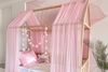 Baby Fancyroom Betthimmel Betthimmel Tüll Hausbett Kinderbett 2 Stück 340cm 380cm Montessori (3-tlg. Set mit 2 Stück Betthimmel und einer 20er Pomponkette, Baldachin, Kinder Betthimmel Baldachin Himmel Deko Set), Betthimmel für Hausbett Montessori Bild 4
