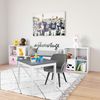 WOLTU Kinderstuhl aus Stoffbezug & Metall 55x29 cm grau Bild 2