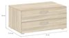 Dmora - Kommode Limerick, Mehrzweckkommode, Schlafzimmerkommode, Schrank mit Schubladen, 74x52 h35 cm, Eiche Bild 2