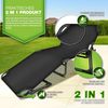 tillvex® Campingbett klappbar Schwarz mit Seitentasche & Nackenkissen bis 280 kg | Campingliege Sonnenliege mit Polster | Feldbett Outdoor & Indoor | Klappbett Gästebett faltbar Garten Camping Festival Reise Bild 3