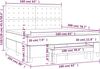 vidaXL Boxspringbett mit Matratze Taupe 160x200 cm Stoff 3137489 Bild 3
