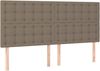 vidaXL Boxspringbett mit Matratze Taupe 160x200 cm Stoff 3137489 Bild 5