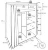 VCM Kleiderschrank Ostila 922212 Honig-Eiche H. 175 x B. 101 x T. 51 cm Bild 5