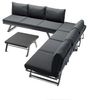 Sieger Auckland Loungetisch/Hocker/Eckteil mit Polyesterbeschichtung, Aluminium Eisengrau 72 x 47 x 72 cm Bild 4