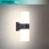 Oktaplex lighting LED Außen-Wandleuchte Peru IP65, Bewegungsmelder, LED fest integriert, Warmweiß, Wandleuchte LED IP65 Außenbeleuchtung 1900 Lumen anthrazit Bild 2