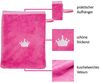 Smithy Waschlappen aus weichem Velours - Kinder Waschhandschuh mit Motiv KRONE für Mädchen, Farbe pink Bild 2