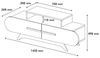 Dmora TV-Möbel Praesepem 145 x 36,8 x 49,8 cm Braun, 1 Ablage Bild 3