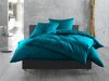 Bettwaesche-mit-Stil Mako-Satin / Baumwollsatin Bettwäsche uni / einfarbig petrol blau Kissenbezug 60x80 cm Bild 2