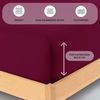Buymax Spannbettlaken Topper, Spannbetttuch für Topper bis 12 cm Höhe, 100% Baumwolle Jersey, Jersey, Gummizug: Rundumgummi, Pflegeleicht und Atmungsaktiv, in Verschiedenen Farben und Größen Bild 3