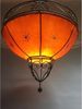 Marrakesch Orient & Mediterran Interior Pendelleuchte Demren Orange – Marokkanische Hängeleuchte Lampe aus Ziegenleder 45cm, Handarbeit Bild 5