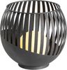 Dehner LED Solarleuchte Mina, LED Gartenleuchte, Ø20 x H19 cm, Metall & Kunststoff, schwarz, Warmweiß, Dämmerungssensor, Solar Bild 2