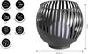 Dehner LED Solarleuchte Mina, LED Gartenleuchte, Ø20 x H19 cm, Metall & Kunststoff, schwarz, Warmweiß, Dämmerungssensor, Solar Bild 3