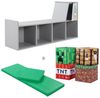 MINECRAFT - Sitzbank, Leseregal, Bank mit Sitzkissen und Stauraum, Kindermöbel mit buntem Design Bild 3