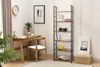 EUGAD 0011ZWJ Standregal Bücherregal Metallregal Leiterregal Stufenregal Multifunktionale Regal Industrie Design MDF Metall 60 x 28 x 180 cm, Vintage Bild 2