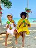 Freds Swim Academy 20711 Poncho aus weichem Velours - Frottee mit Fred & Gina Motiv, ca. 60x55 cm, weiß Bild 5