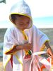 Freds Swim Academy 20711 Poncho aus weichem Velours - Frottee mit Fred & Gina Motiv, ca. 60x55 cm, weiß Bild 4