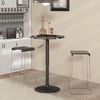 HOMCOM Bartisch Runder Esstisch für 2 Personen (Runder Bartisch, 1-St, Küchentisch mit Marmoroptik), Schwarz, Ø60 x 68-93,5cm Bild 2