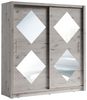 Schiebetürenschrank Bora Kleiderschrank 205 x 62 x 215 cm wellington Eiche mit Spiegel Bild 1