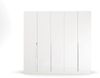 Kleiderschrank Drehtürenschrank Glamour | 5-türig | weiß Hochglanz / alpinweiß | 226x210 Bild 4