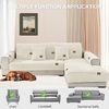 LINGKY Samt Sofabezug 1 2 3 4 Sitzer, L Form Sofaüberwurfe, Ecksofa Sofa überzug Pets Dog Couch überzug Anti-rutsch Sofaschutz, Ultra Weicher Sofaschoner (Beige,90x120 cm/Rechteckig) Bild 2