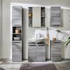 SILVER Badezimmer Hochschrank in Rauchsilber FSC-zertifiziert - Badezimmerschrank Bad Schrank mit viel Stauraum - 34 x 190 x 30 cm (B/H/T) Bild 5