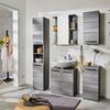 SILVER Badezimmer Hochschrank in Rauchsilber FSC-zertifiziert - Badezimmerschrank Bad Schrank mit viel Stauraum - 34 x 190 x 30 cm (B/H/T) Bild 2