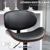 HOMCOM Barhocker Höhenverstellbarer Drehstuhl mit Fußstützen (Küchenhocker, 2 St, Tresenstuhl), Schwarz, Stahl, 53 x 52 x 92-112 cm Bild 5