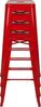 hjh OFFICE 645011 Barhocker VANTAGGIO HIGH Metall Rot Retro-Hocker im Industry-Design, stapelbar Bild 5